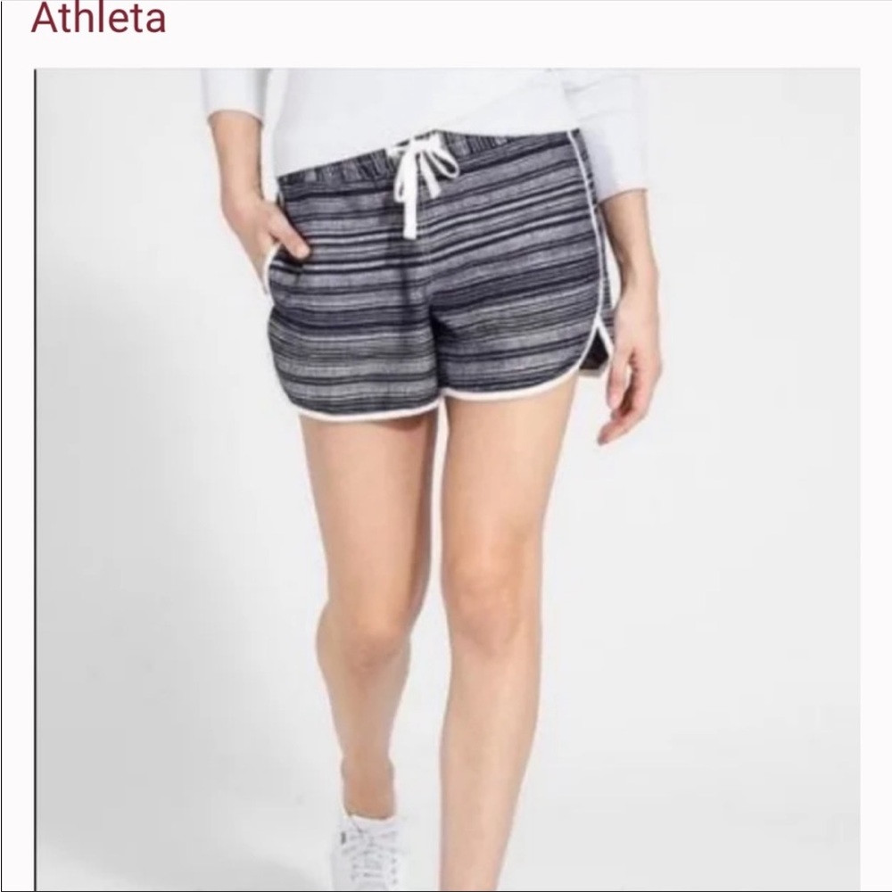 Athleta Striped Linen Shorts
